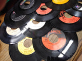 Vtg Huge 69 Pc 45 Record Lot w/Tune Tote Case Beetles Jaggerz Badfinger Doors ++
