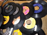 Vtg Huge 69 Pc 45 Record Lot w/Tune Tote Case Beetles Jaggerz Badfinger Doors ++