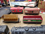 Vtg Marx O Gauge Train Set NYC 999 Locomotive Tender Side Dumping Car Cattle Car