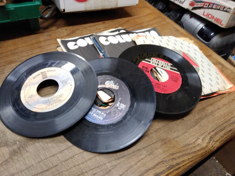 Vtg Huge 23 Pc 45 Record Lot Rod Stewart Eddie Rabbit Fleetwood Mac Journey ++