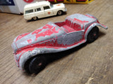Vtg Tootsietoy Red Classic MG Die Cast Sports Car Toy 5 Inches Made In USA