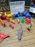 Vtg 37 Piece Plastic Toy Animal Lot Camels Dogs Goats Cows Pigs Giraffe Donkeys