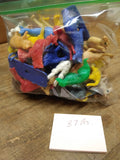 Vtg 37 Piece Plastic Toy Animal Lot Camels Dogs Goats Cows Pigs Giraffe Donkeys