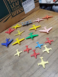 Vtg 18 Piece Assorted Plastic Miniature Toy Airplane Fighter Jet Lot