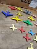Vtg 18 Piece Assorted Plastic Miniature Toy Airplane Fighter Jet Lot