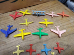 Vtg 18 Piece Assorted Plastic Miniature Toy Airplane Fighter Jet Lot
