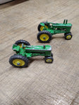 Vtg 2 Piece John Deere Farm Tractor Lot Miniature Diecast Toy 1970's Made in USA