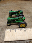 Vtg 2 Piece John Deere Farm Tractor Lot Miniature Diecast Toy 1970's Made in USA