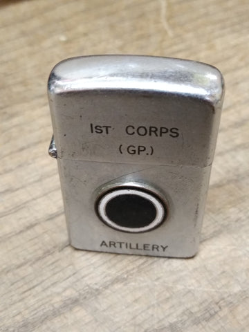 Vtg Korean War 1st Corps Artillery NCO Open Mess Corona Super Cigarette Lighter