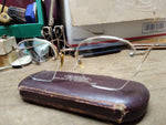 Vtg AO? 1/10 12K Gold Filled Wire Rim Half Frame Eye Glasses with Case Nice!