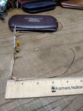 Vtg AO? 1/10 12K Gold Filled Wire Rim Half Frame Eye Glasses with Case Nice!