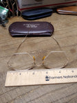Vtg AO? 1/10 12K Gold Filled Wire Rim Half Frame Eye Glasses with Case Nice!