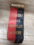 Vtg Antique 1914 17th Annual Assistant Clerk Field Day Montclair Academy Ribbon
