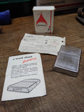 Vtg 1963 Zippo Brushed Chrome Cigarette Lighter 2517191 Orig Insert Papers Box!