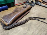 Vtg Tooled Leather Cowboy Hand Gun Holster w/Tassels Revolver Pistol 6 Shooter!