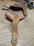 Vtg Tooled Leather Cowboy Hand Gun Holster w/Tassels Revolver Pistol 6 Shooter!