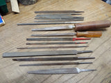 Vtg 15 Piece File Lot FL Grobet Nicholson Black Diamond Heller Tools Good Shape
