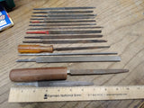Vtg 15 Piece File Lot FL Grobet Nicholson Black Diamond Heller Tools Good Shape