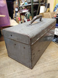 Vtg Simonsen Metal Products Tool Tackle Box NIKI THE DOG LOGO Boxes Of Quality!