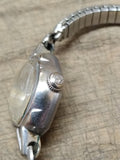 Vtg Hamilton 17 Jewel Ladies Wind Up Working Watch 10K RGP Stretch Band Swiss!