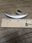 Vtg Designer Signed Crown Trifari Silver Tone Leaf Brooch Pin 3.25 In. Very Nice