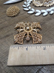 Vtg Designer Signed Crown Trifari Maltese Cross Gold Tone Brooch 2 In. Very Nice