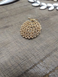 Vtg Designer Signed Crown Trifari Gold Tone Brooch 1.5 Inch Nice
