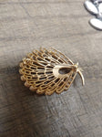 Vtg Designer Signed Crown Trifari Gold Tone Brooch 1.5 Inch Nice