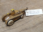 Vtg Barclay 1937 Slush Mold Metal Renault Military Tank White Rubber Tires Nice!