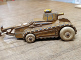Vtg Barclay 1937 Slush Mold Metal Renault Military Tank White Rubber Tires Nice!