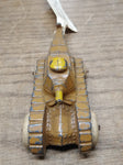 Vtg Barclay 1937 Slush Mold Metal Renault Military Tank White Rubber Tires Nice!