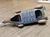 Vtg Barclay 1937 Slush Mold Metal Renault Military Tank White Rubber Tires Nice!