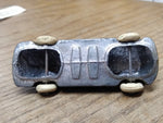 Vtg Barclay Slush Mold Metal Green Military Tank White Rubber Tires Made in USA!
