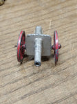 Vtg Barclay Slush Mold Metal Silver Red Military Civil War Cannon Made in USA!