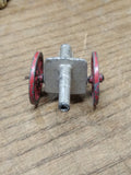 Vtg Barclay Slush Mold Metal Silver Red Military Civil War Cannon Made in USA!