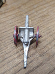 Vtg Barclay Slush Mold Metal Silver Red Military Civil War Cannon Made in USA!