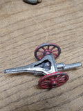 Vtg Barclay Slush Mold Metal Silver Red Military Civil War Cannon Made in USA!