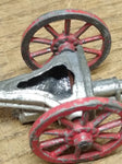 Vtg Barclay Slush Mold Metal Silver Red Military Civil War Cannon Made in USA!