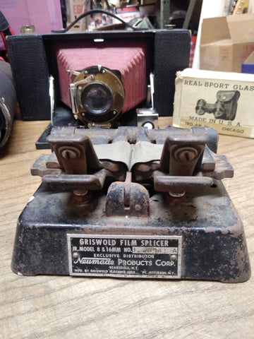 Vtg Griswold Film Splicer Jr. Model 8 & 16mm Movies No. J49041A Cast Iron USA