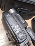 Vtg JVC Compact VHSC Model GR AX47 5 Head Camcorder with Bag Charger Tapes Cords