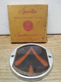 Vtg NOS 1930's Spartan 52C Rear Directional Arrow Signal Lens Glass Chrome w/Box