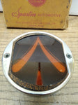 Vtg NOS 1930's Spartan 52C Rear Directional Arrow Signal Lens Glass Chrome w/Box