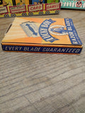 Vtg NOS Lucky Boy Double Edge Razor Blades 20 5 Blade Packs Full Display Box
