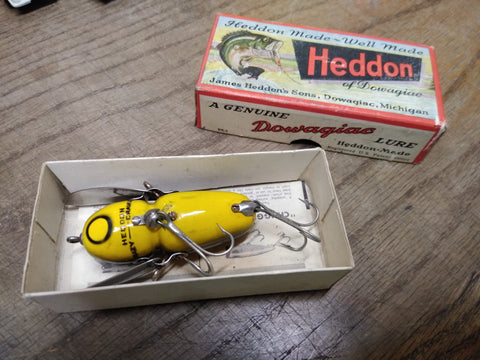 Antique Wood Heddon Crazy Crawler Fishing Lure