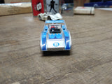 Vtg 1970's Tyco Blue Max McLaren #8 HO Scale Slot Car with Driver Nice!