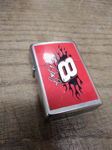 Vtg 2005 Zippo Cigarette Lighter #8 Dale Earnhardt Jr Street Chrome Nice Shape!