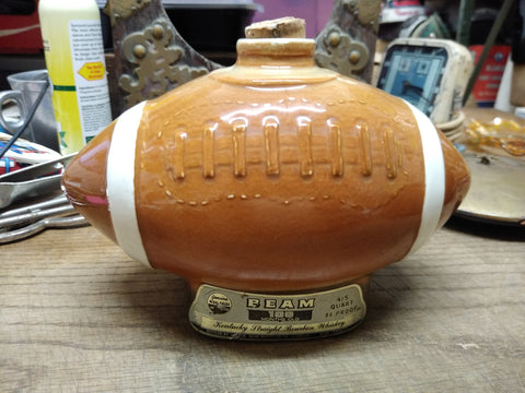 Vtg Jim Beam Kentucky Bourbon Whiskey Regal NFL Football Decanter EMPTY Nice!