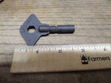 Vtg Richardson Manual Wind Mantle Wall Cabinet Clock Barrel Key