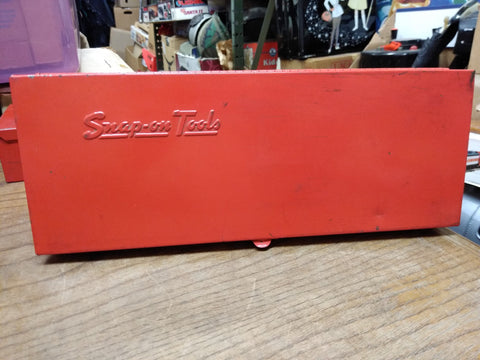Vtg Snap On Tools Corp. KRA 104 Red Heavy Steel Tool Box 14" x 5 1/4" Nice! #1