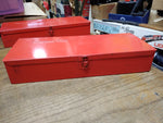 Vtg Snap On Tools Corp. KRA 104 Red Heavy Steel Tool Box 14" x 5 1/4" Nice! #1